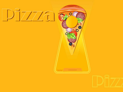 Pizza location- icon app delivery icon location phone phone app pizza vector