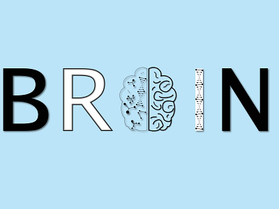 BRAIN brain creative text idea logo text vector