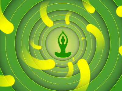 Yoga. Background of yoga. Radiation of the aura. 3d background creative gree background idea iogha radial vector yoga