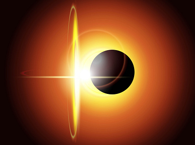 Eclipse creative eclipse fire graphic design illustration light moon space star flash sun vector