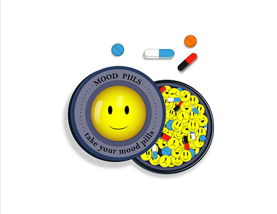 mood pills creative funny idea mood mood pill nice nicely pill sad sentiment smile vector