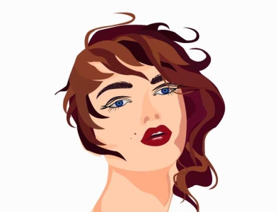 Girl face expression of passion beautidul woman beauty blue eyes face fashion girl girl face expression of passion head human make up passion people red lips vector woman
