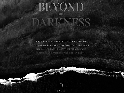 Beyond The Darkness blog clean dark minimal typography uidesign waves webdesign