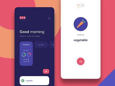 Flashcards with AI suggestions flashcards mobile product design