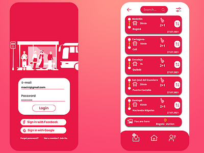 Buss finder app ui design app branding design graphic design icon typography ui ux