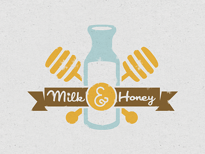 Milk & Honey Logo honey logo milk