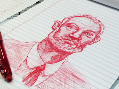 Bill Murray Sketch bill murray pen sketch