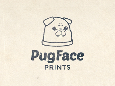 Pug Face Prints Rebranding brand identity logo pug