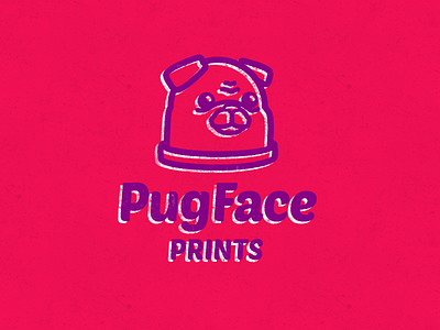 Pug Face Prints Color Update adorable face logo prints pugs