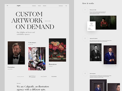 Homepage exploration - Caligrafik art clean elegant elegant design elegant font homepage
