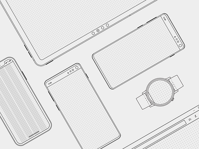 Printable device blueprints - Updated asset blueprint device goodies interface low fidelity paper prototype print sketching uidesign ux ux design wireframe