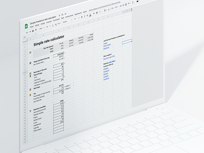 Freebie - Simple freelance rate calculator calculator free goodie pricing spreadsheet