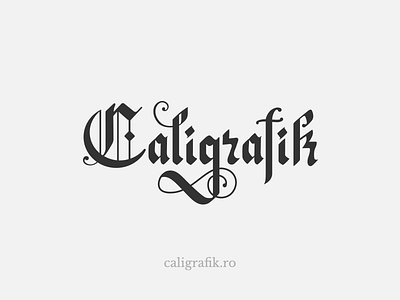 Caligrafik - final(ish) logo blackletter branding calligraphy design lettering logo typography