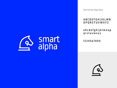 SmartAlpha Logo branding clean design logo modern vector