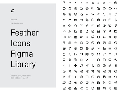 Feather Icons Figma Library - freebie feather icons figma figmadesign freebie icons library resources
