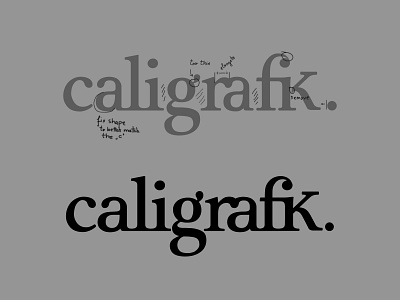 Caligrafik logo clean-up agency branding design elegant ligatures logo serif typographic logo typography wordmark