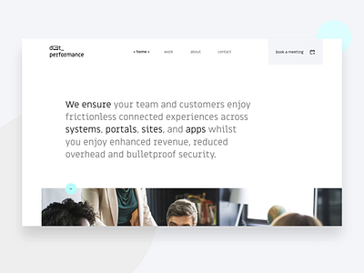 About page - dot_performance about about page clean company corporate layout scroll scroll animation team typography ui visual web web design