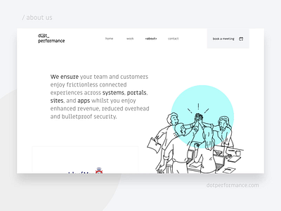 About Us - dotperformance.com about page about us clean illustration minimal outline ui ui ux design visual design