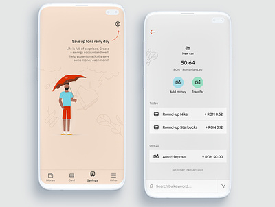 Savings account concept android app clean digital wallet empty state figma illustration ios mobile uidesign uiux wallet xapo