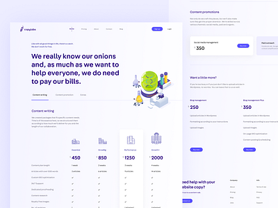 Pricing page - CopyLabs clean figma marketing site pricing page pricing plan pricing table ui design