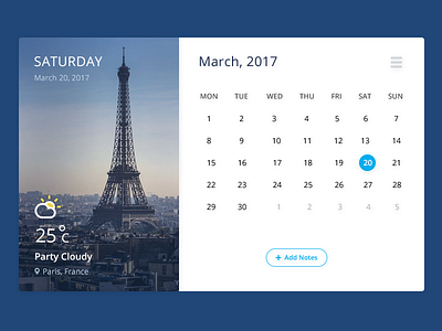 Calendar With Weather