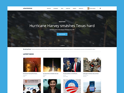 News Landing Page blog home index landing page news ui ux