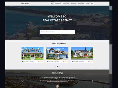 Real Estate Page blog home index landing page realestate ui ux