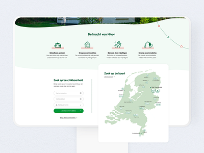 Map Search Feature - Find a place to stay graphic design hostel ill illustration map nature search ui web design