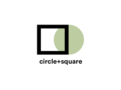circle + square logo brand branding design flat font geometry logo logotype simple