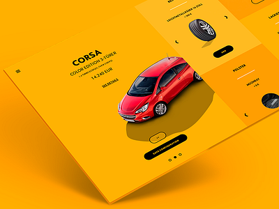 Concept Opel car configurator car configurator flat interface metro opel responsive ui web webdesign