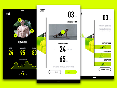 Freeletics App 02 app freeletics ios mobile sport training typography ui user interface