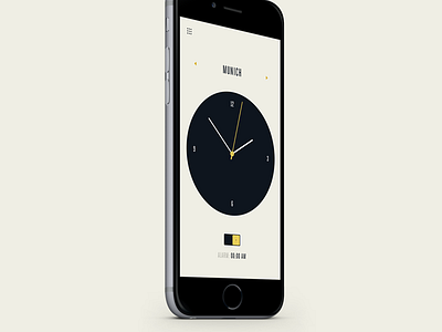 Mobile Clock Interface analog app braun clean clock mobile ui user interface