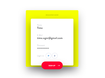 #001 DailyUI / Sign Up