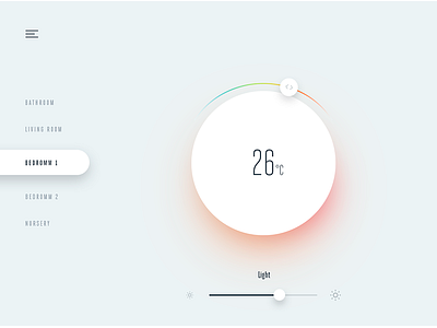 #21 DailyUI / Home Monitoring app clean control dailyui dashboard home monitoring interface design smart home smarthome temperature ui ui design