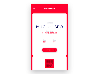 #24 DailyUI / Boarding Pass app boarding pass card dailyui flight mobile ticket ui user interface