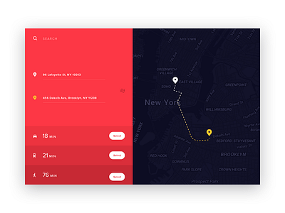 #29 DailyUI / Map dailyui distance location map route travel ui user interface