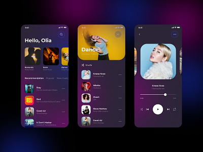 Music Player App app design ui ux