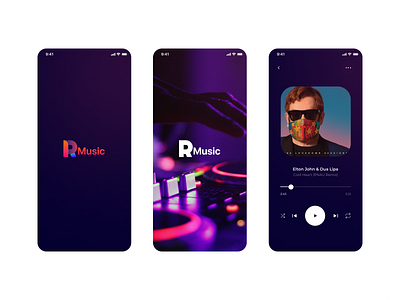 Music App app branding design logo music ui ux