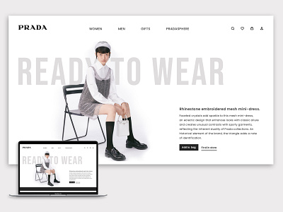 Dribbble Weekly Warm-Up | Prada website