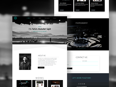 One Page Portfolio Web Design design page portfolio single ux web design website