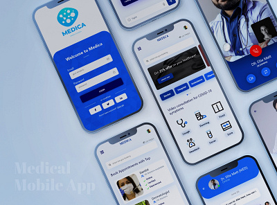 Medical Mobile App UI/UX Design designui medical app mobiel app design mobile app page ux