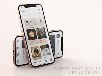 Coffee Shop UI/UX Desgin for Mobile App app app design coffee coffee shop design landing page mobile app page shop ui ux