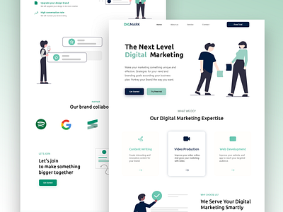 Digital Marketing Agency Landing Page UI Web Design