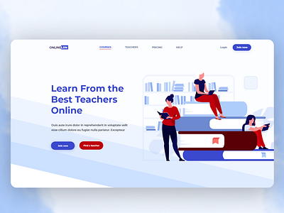 Online Learning Platform Landing Page Design