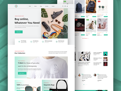 Minimalist E-Commerce Landing Page UI Design