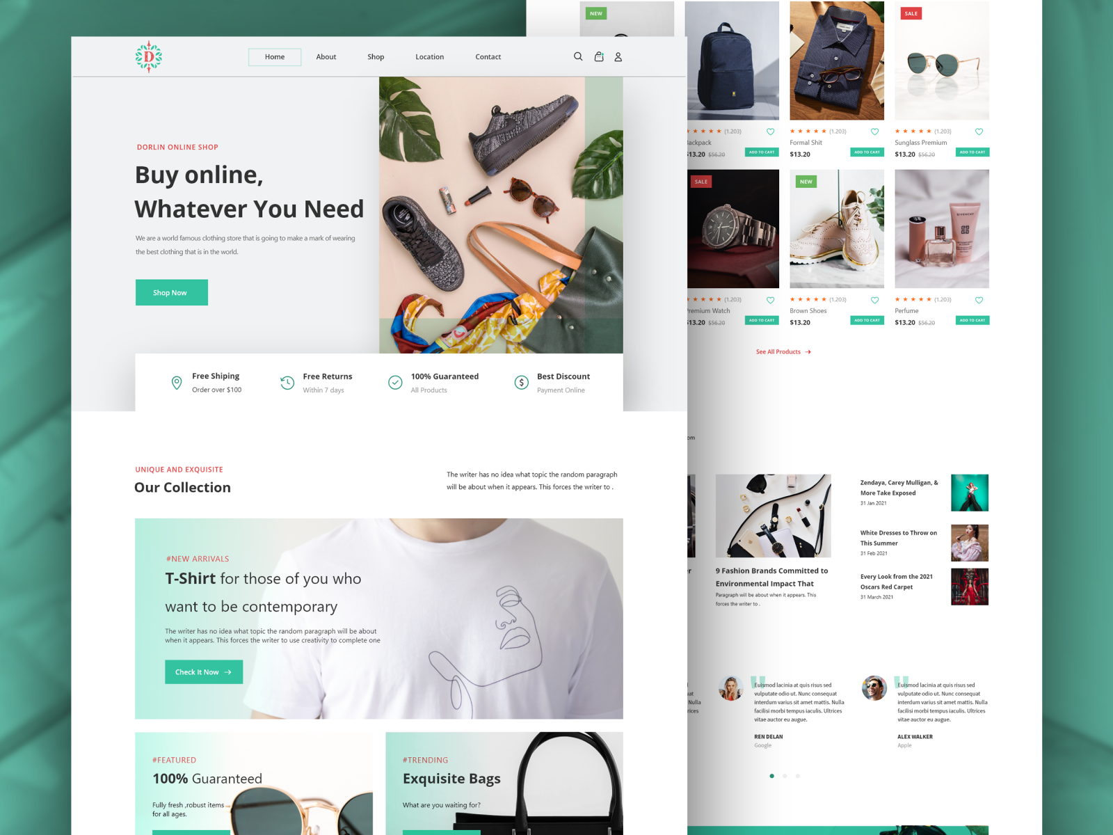 Minimalist E-Commerce Landing Page UI Design by Fahim Abdullah Sajid on ...