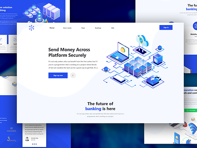 Money Transfer Landing Page UI Web Design