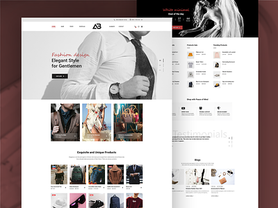 Shopping Ecommerce Landing Page UI Web Design