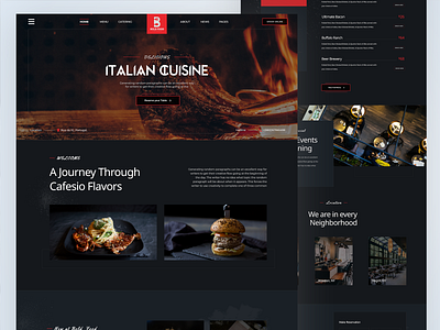 Restaurant Landing Page UI/UX Web Design