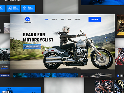 Motorbike E-commerce landing page UI Web Design